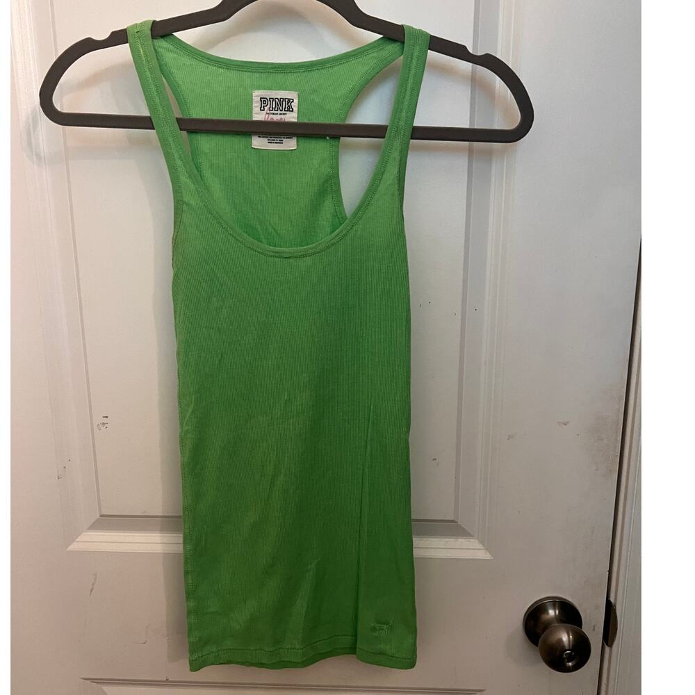 VTG Y2K Pink Babydoll Tank Top Women's XS Lime Green Bella Swan Elena Gilbert